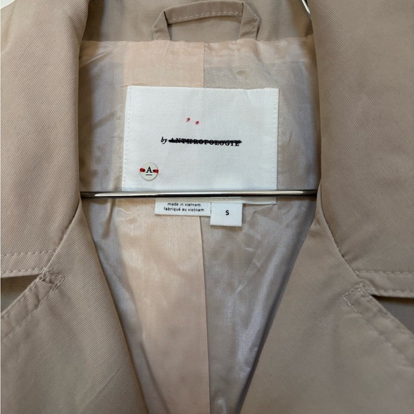 NWOT Anthropologie Ruffled Trench Coat Size Small - Picture 6 of 15